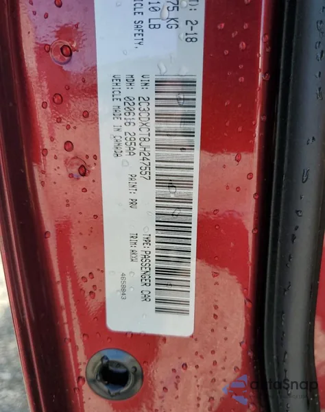 2018 Dodge Charger R/T z USA, uszkodzony, nr VIN 2C3CDXCT8JH247557